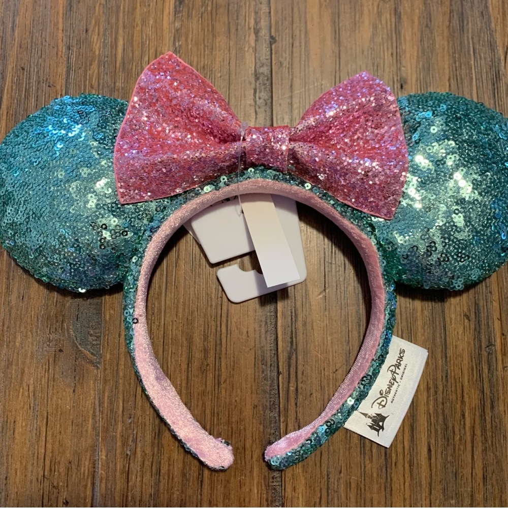 Disney Parks Pink Sugar Rush Minnie Mouse Ears Limited Bow Sequins Headband - Picture 8 of 10